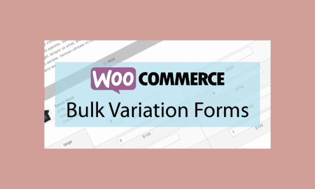 Woocommerce Bulk Variation Forms – Formulaires sur les variations des stocks de produits