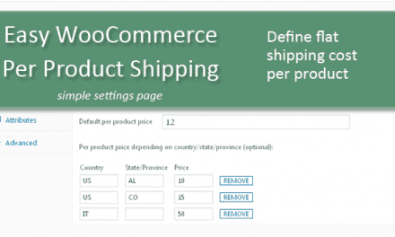 Plugin WooCommerce :Easy WooCommerce Per Product Shipping