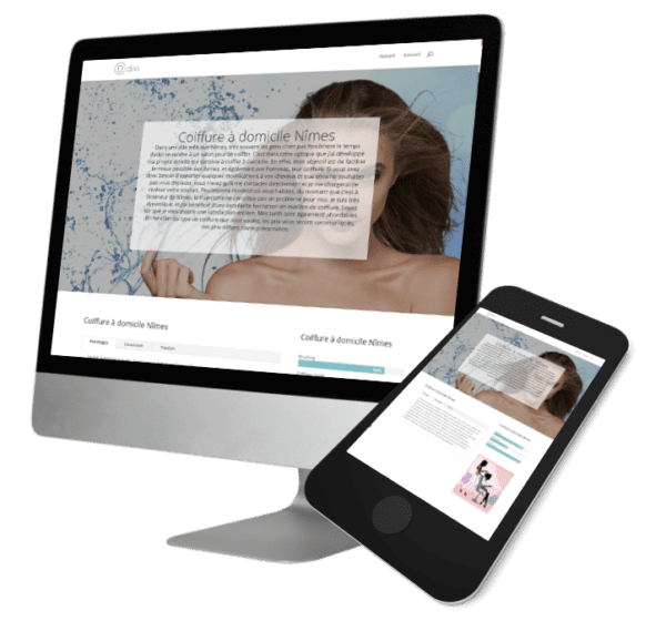 Theme WordPress-Woocommerce – Free Divi Layout -Gratuit – Coiffure domicile Nîmes