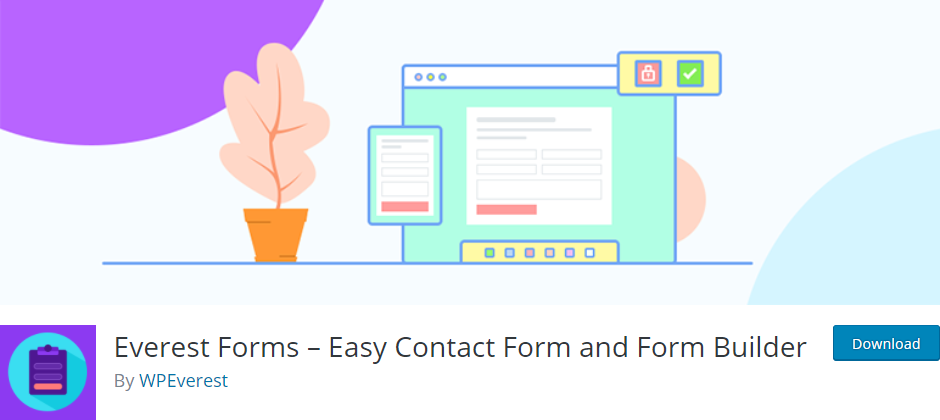 Everest Forms Easy Contact Form and Form Builder - Les 17 meilleurs Plugins WordPress 2019