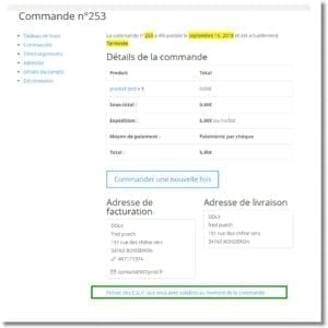 Documentation : Plugin WooCommerce : Envois des CGV en PDF à la commande