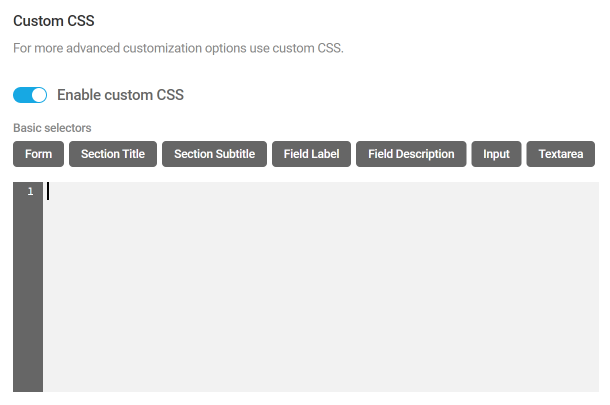 Ajouter du CSS personnalisé aux formulaires Forminator