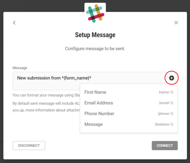 Configurer le format de message Slack lorsqu'il est intégré à Forminator