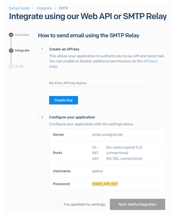 Sendgrid-smtp-server-settings
