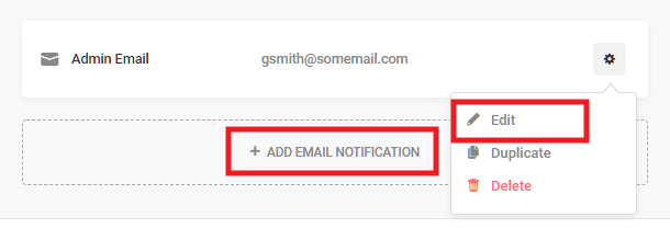 Modifier ou ajouter une notification par e-mail dans le formulaire Forminator