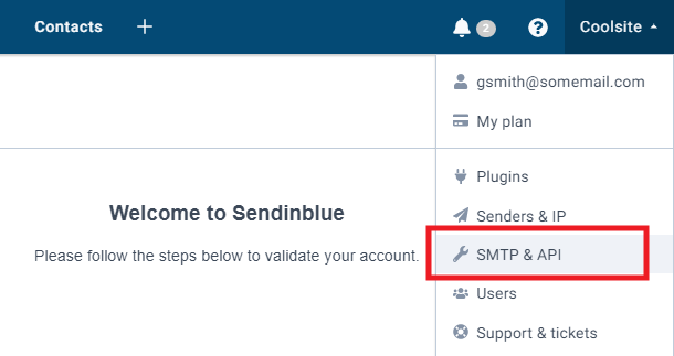 Obtenez la clé API SendinBlue pour l'intégration avec Hustle