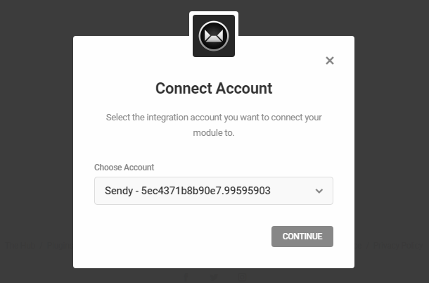 Connectez-vous au compte Sendy dans le module opt-in Hustle