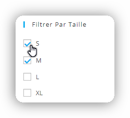 taille checkbox