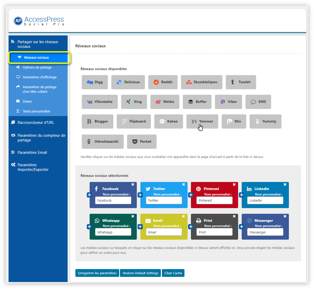 AccessPress Social Pro - partagez facilement vos contenus WordPress sur ...