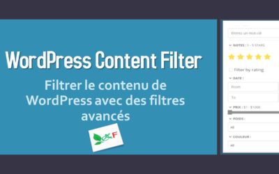 WordPress Content Filter – Filtrer le contenu de WordPress avec des filtres avancés