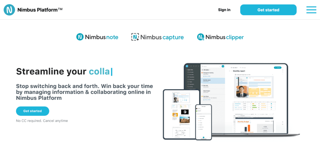 nimbus platform online collaboration tool for business