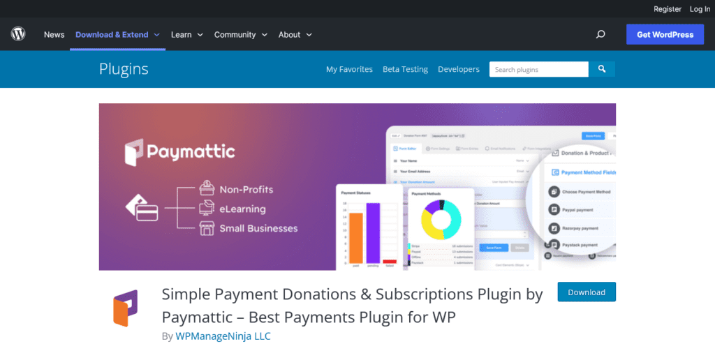 simple payment donations subscriptions plugin by paymattic
